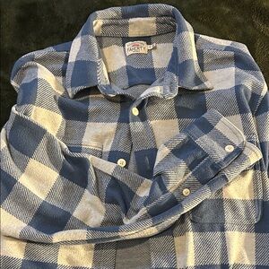 Faherty Blue and Cream Checkered Shirt